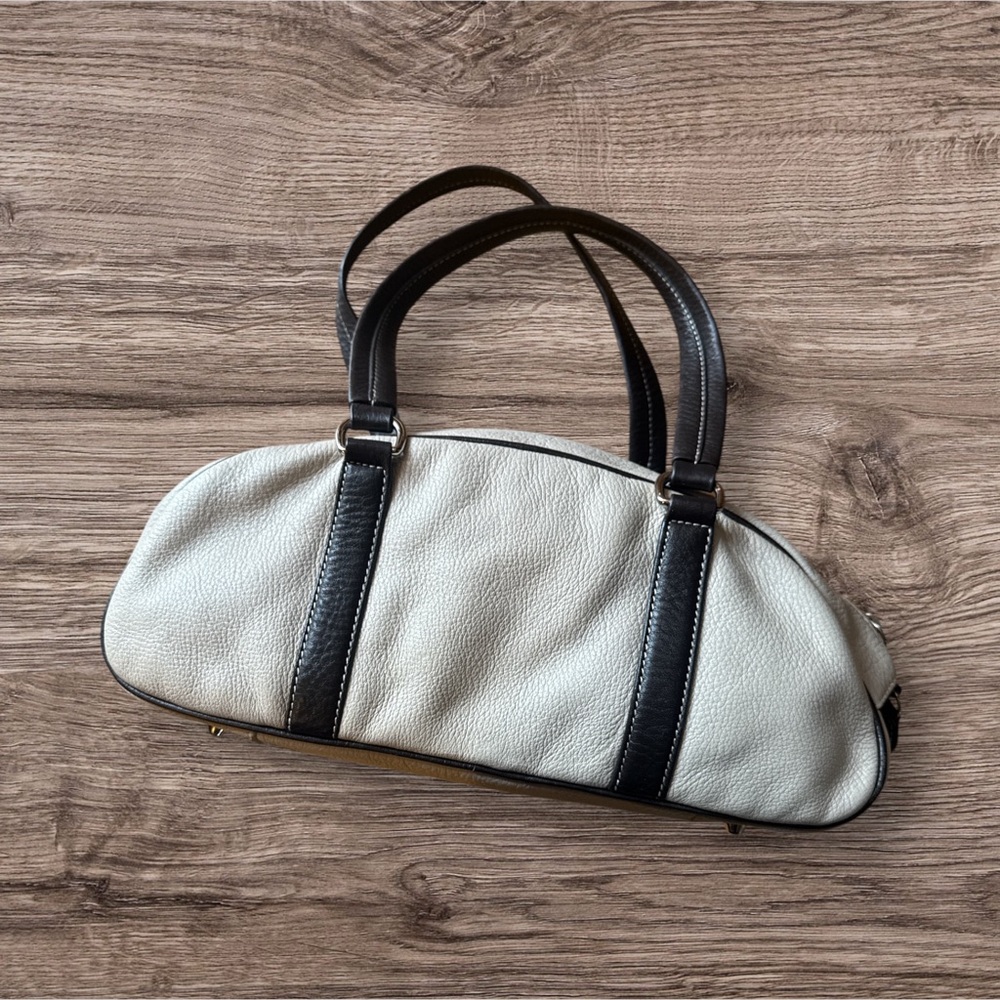 Danier Black and Cream Shoulder Bag